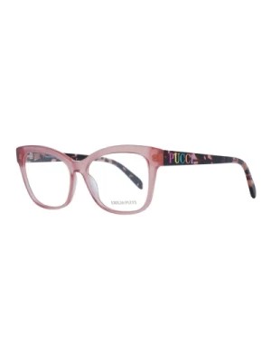 Zdjęcie produktu Różowe Kwadratowe Okulary Optyczne dla Kobiet Emilio Pucci