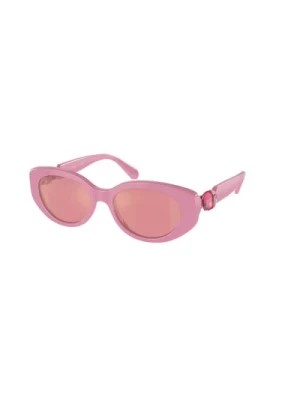Zdjęcie produktu Różowe Lustro Okulary Przeciwsłoneczne Swarovski