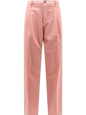 Zdjęcie produktu Różowe Spodnie z Guzikiem i Zamkiem Amaránto