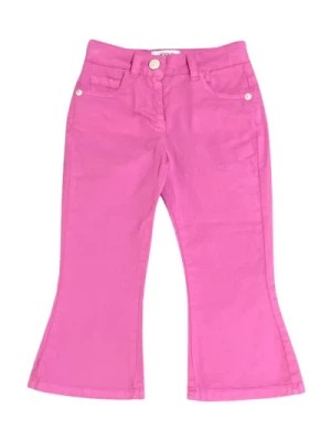 Zdjęcie produktu Różowe Spodnie z Rozszerzanymi Nogawkami dla Dzieci ViCOLO