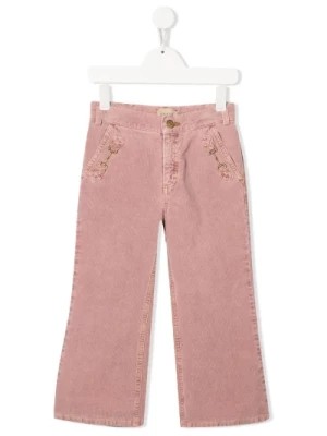 Zdjęcie produktu Różowe Spodnie z Żebrem z Weluru Gucci