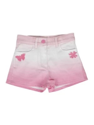 Zdjęcie produktu Różowe szorty z wytłaczanymi aplikacjami Monnalisa