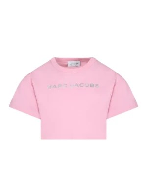 Zdjęcie produktu Różowy Krótki Rękaw Crop T-Shirt Marc Jacobs