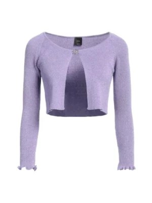 Zdjęcie produktu Rozpinany sweter z lurexu z marszczeniami Pinko
