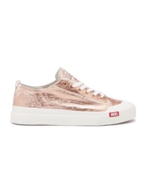 Zdjęcie produktu S-Athos Low W - Distressed sneakers in metallic canvas Diesel