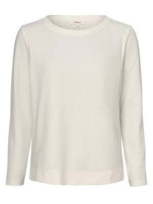 Zdjęcie produktu s.Oliver Damska bluza nierozpinana Kobiety Materiał dresowy biały wypukły wzór tkaniny,