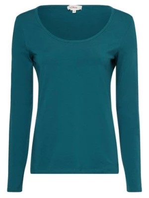 Zdjęcie produktu s.Oliver Damska koszulka z długim rękawem Kobiety Bawełna zielony jednolity,