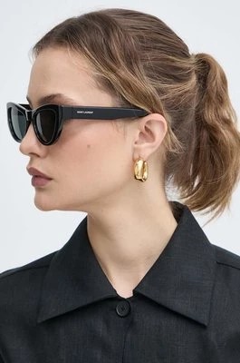 Zdjęcie produktu Saint Laurent okulary przeciwsłoneczne damskie kolor czarny SL 676
