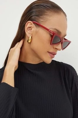 Zdjęcie produktu Saint Laurent okulary przeciwsłoneczne damskie kolor czerwony SL 207 JERRY