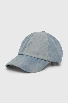 Zdjęcie produktu Samsoe Samsoe czapka z daszkiem jeansowa kolor niebieski wzorzysta
