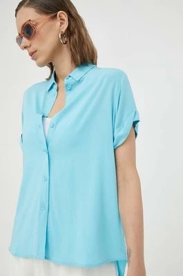 Zdjęcie produktu Samsoe Samsoe koszula MAJAN damska kolor niebieski regular z kołnierzykiem klasycznym F19123672