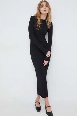 Zdjęcie produktu Samsoe Samsoe sukienka SAALEXA kolor czarny maxi dopasowana F10000025