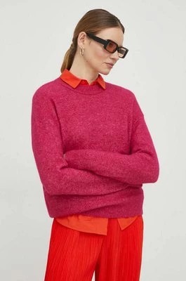 Zdjęcie produktu Samsoe Samsoe sweter wełniany damski kolor różowy lekki