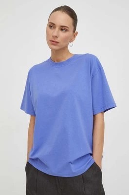 Zdjęcie produktu Samsoe Samsoe t-shirt bawełniany EIRA damski kolor fioletowy F23200050