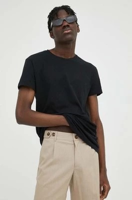 Zdjęcie produktu Samsoe Samsoe t-shirt bawełniany KRONOS kolor czarny gładki M00012003