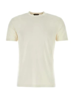 Zdjęcie produktu Sand Lyocell Blend T-Shirt, Nowoczesny Komfort Tom Ford