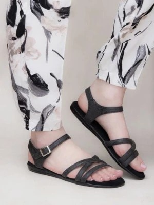 Zdjęcie produktu Sandały damskie czarne z zapięciem STEP&GO