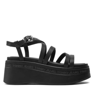 Zdjęcie produktu Sandały Tommy Jeans Tjw Strappy Wedge Sandal EN0EN02516 Czarny