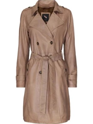 Zdjęcie produktu Satin Beige Skórzany Trenchcoat Btfcph