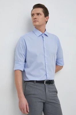 Zdjęcie produktu Seidensticker koszula bawełniana Shaped męska kolor niebieski slim z kołnierzykiem klasycznym 01.241600
