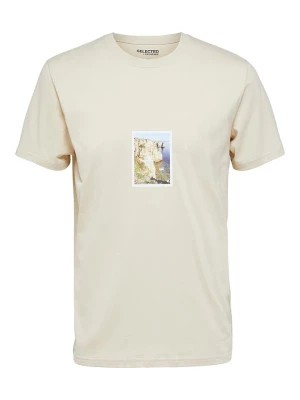 Zdjęcie produktu SELECTED HOMME Koszulka "Aloha" w kolorze beżowym rozmiar: S