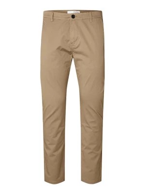 Zdjęcie produktu SELECTED HOMME Spodnie chino "Slim 175" w kolorze jasnobrązowym rozmiar: W32/L34