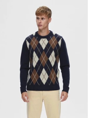 Zdjęcie produktu Selected Homme Sweter 16090764 Granatowy Regular Fit