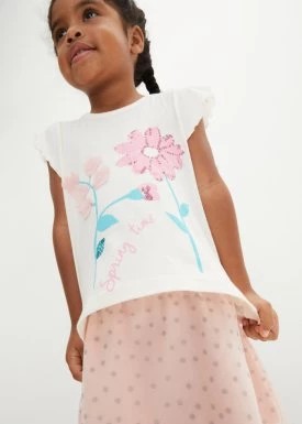 Zdjęcie produktu Shirt dziewczęcy + spódnica tiulowa (2 części) bonprix