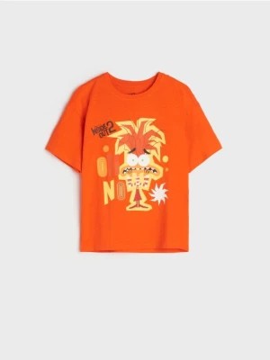 Zdjęcie produktu Sinsay - Bawełniana koszulka Disney - pomarańczowy