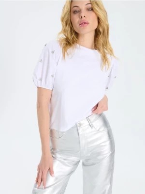 Zdjęcie produktu Sinsay - Bluzka z bufkami - biały