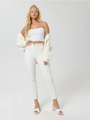 Zdjęcie produktu Sinsay - Jeansy mom high waist - biały