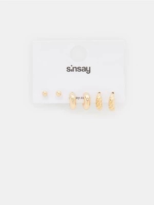 Zdjęcie produktu Sinsay - Kolczyki 3 pack - złoty