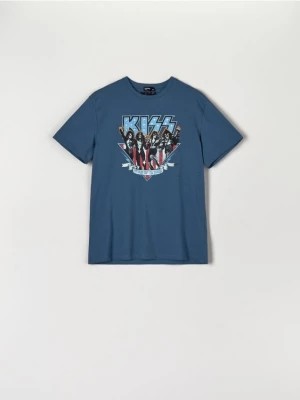 Zdjęcie produktu Sinsay - Koszulka Kiss - niebieski