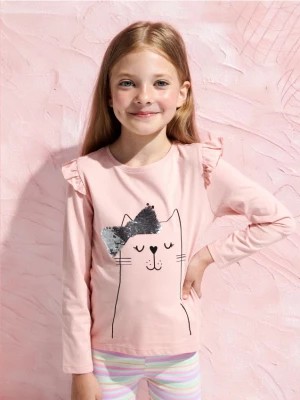 Zdjęcie produktu Sinsay - Koszulka z długimi rękawami - różowy