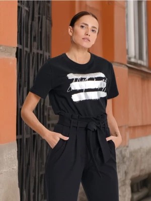 Zdjęcie produktu Sinsay - Koszulka z nadrukiem - czarny