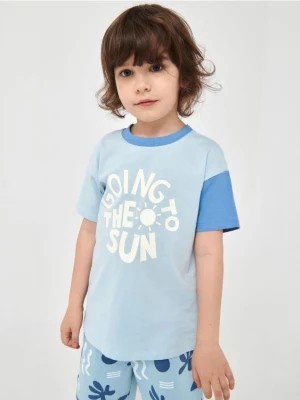 Zdjęcie produktu Sinsay - Koszulka z nadrukiem - błękitny