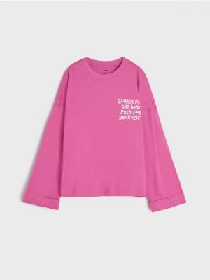 Zdjęcie produktu Sinsay - Koszulka z nadrukiem - różowy