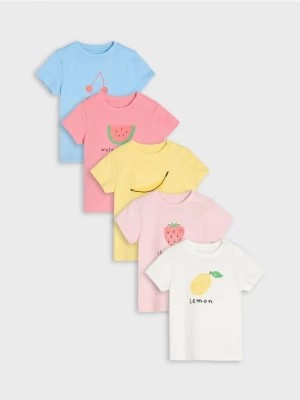 Zdjęcie produktu Sinsay - Koszulki 5 pack - różowy