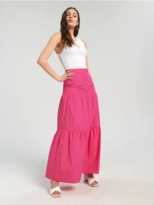 Zdjęcie produktu Sinsay - Spódnica maxi z marszczeniami - różowy