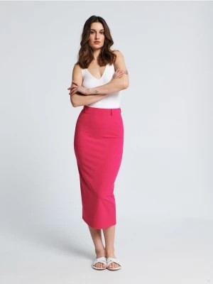 Zdjęcie produktu Sinsay - Spódnica midi z rozcięciem - różowy