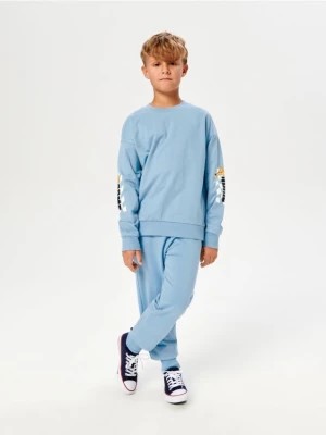 Zdjęcie produktu Sinsay - Spodnie dresowe jogger Looney Tunes - niebieski
