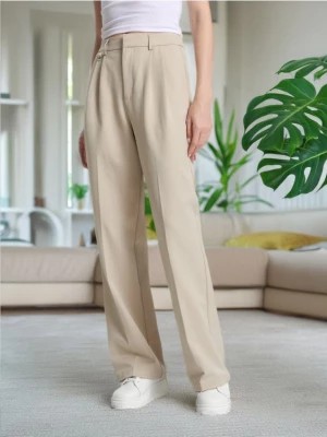 Zdjęcie produktu Sinsay - Spodnie wide leg - beżowy