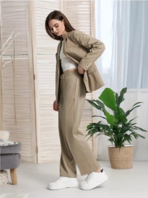 Zdjęcie produktu Sinsay - Spodnie z kantem - brązowy