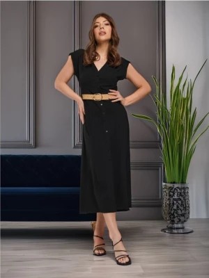 Zdjęcie produktu Sinsay - Sukienka midi - czarny