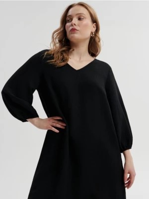 Zdjęcie produktu Sinsay - Sukienka mini z bufiastymi rękawami - czarny