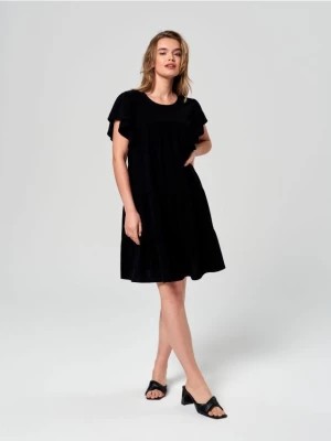 Zdjęcie produktu Sinsay - Sukienka mini z lnem - czarny
