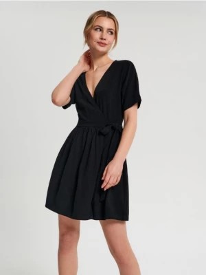 Zdjęcie produktu Sinsay - Sukienka z lnem - czarny