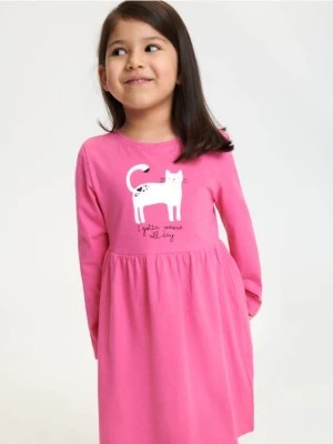 Zdjęcie produktu Sinsay - Sukienka z marszczeniami - różowy