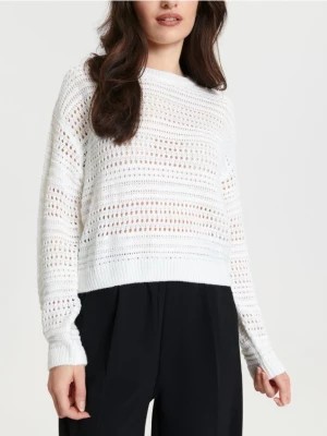 Zdjęcie produktu Sinsay - Sweter ażurowy - kremowy
