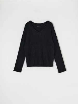 Zdjęcie produktu Sinsay - Sweter w prążki - czarny